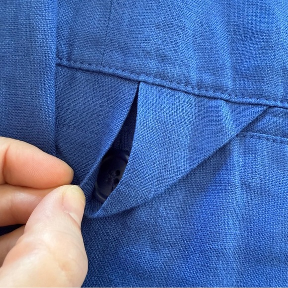 NWT Madewell-Double Breasted Crossover-Blue-100% Linen-Blazer-Oversized-S - Picture 7 of 13